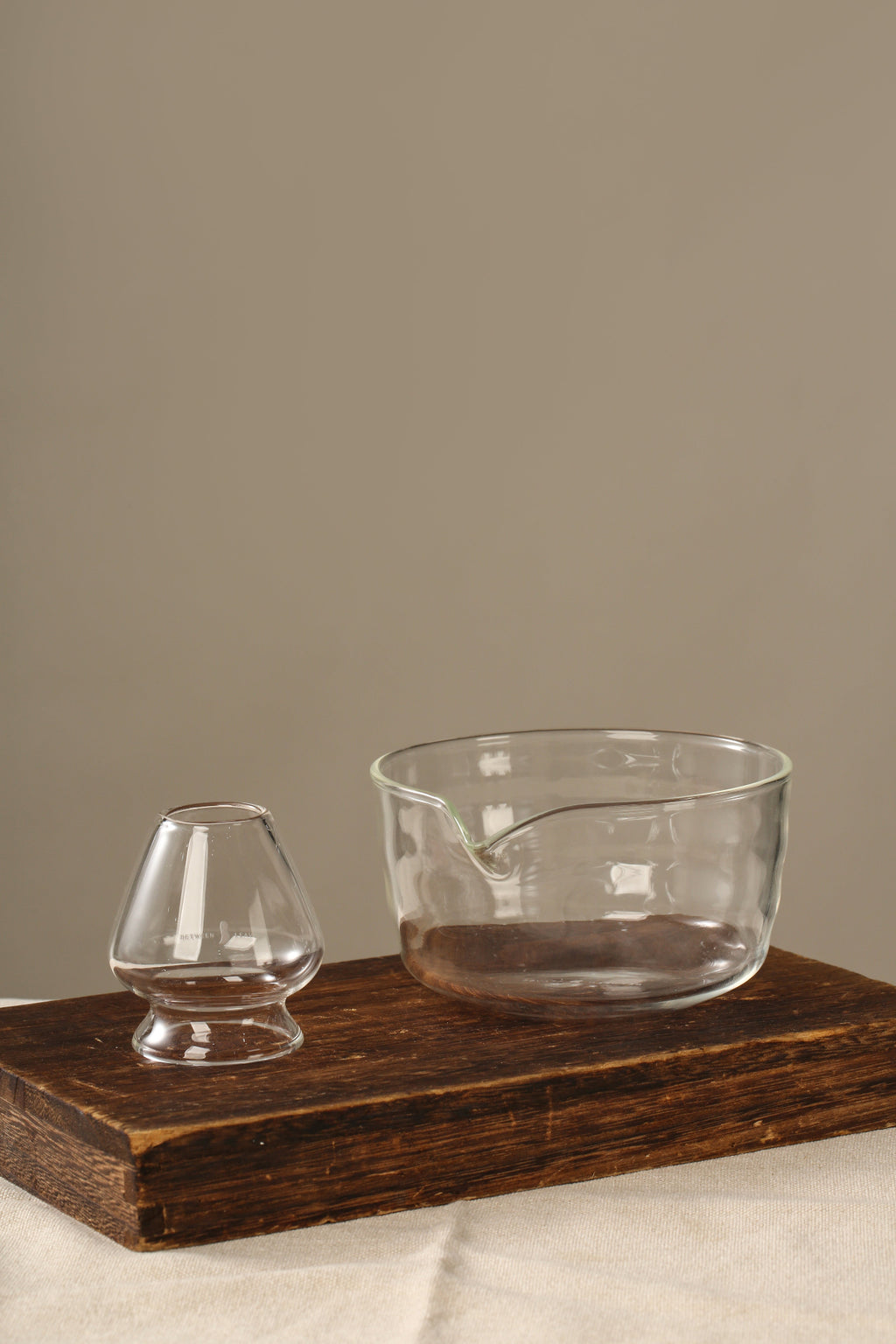 Glass Matcha Bowl and Whisk Stand