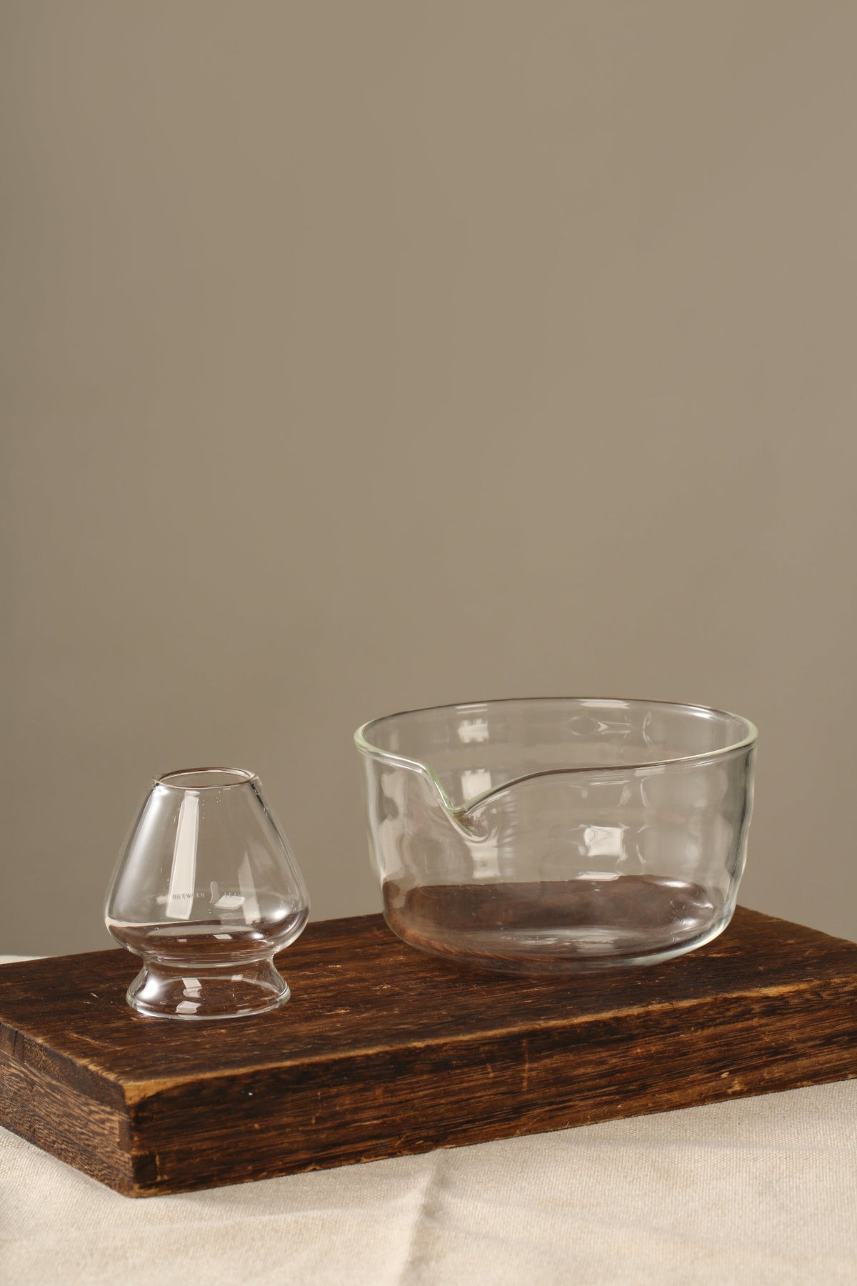 Glass Matcha Bowl and Whisk Stand