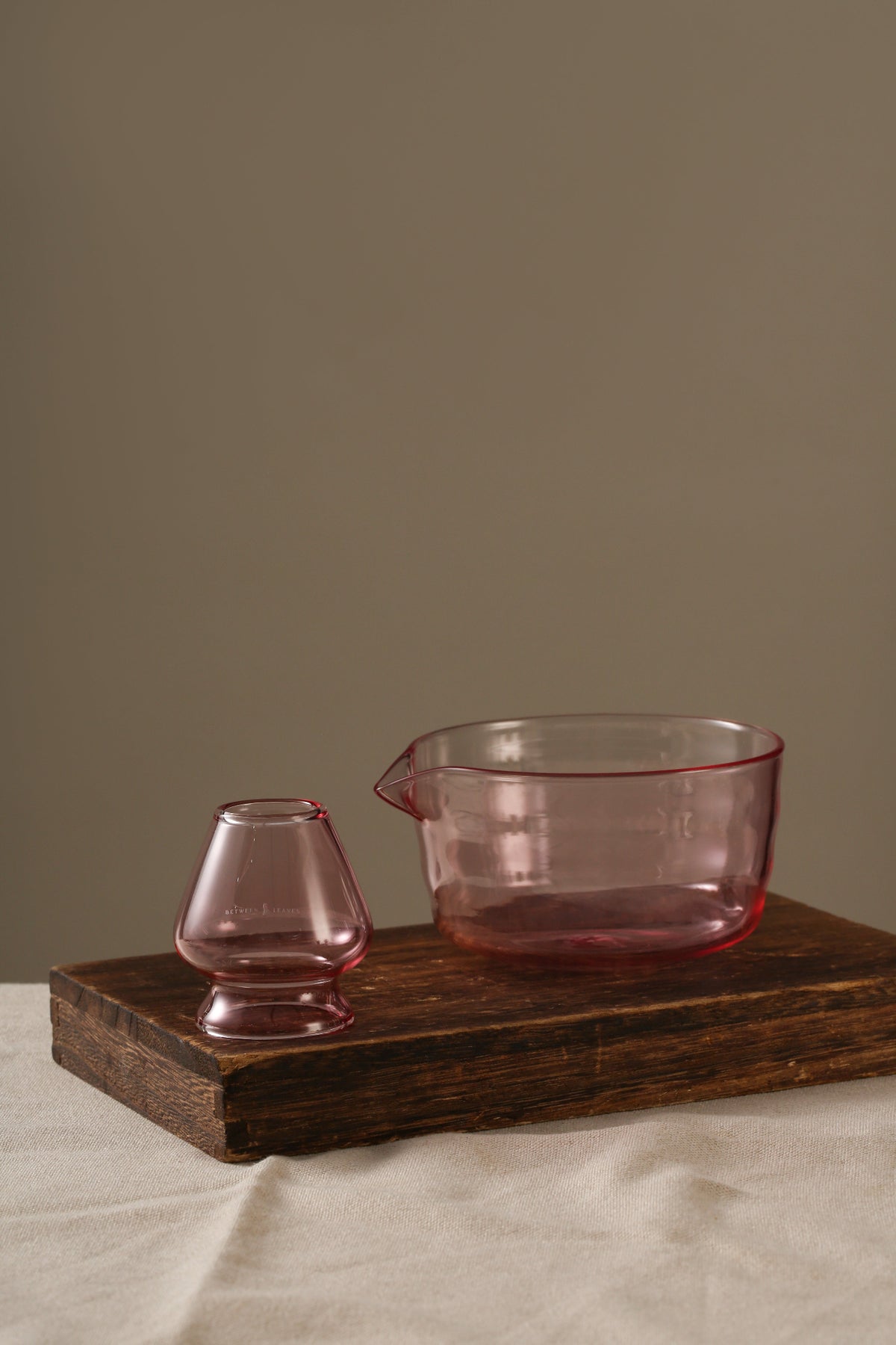 Glass Matcha Bowl and Whisk Stand
